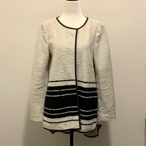 ANTHROPOLOGIE Collarless wool jacket